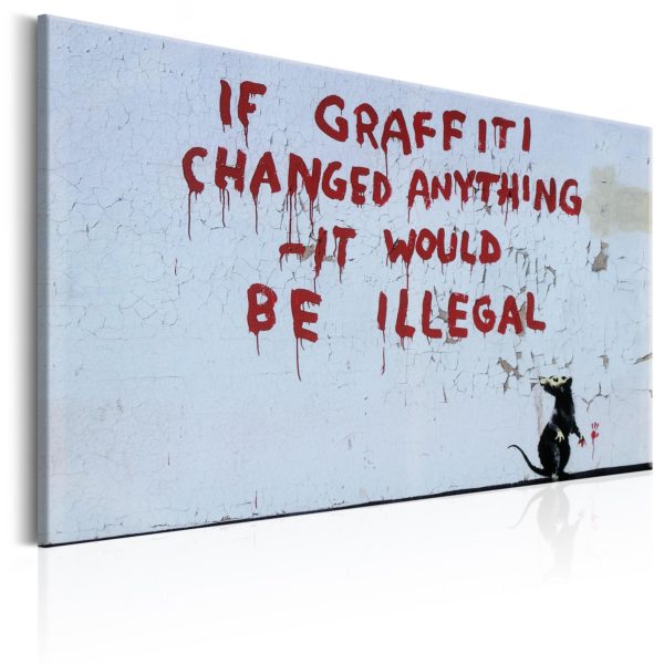 Tableau - If Graffiti Changed Anything by Banksy fait partie des tableaux murales de la collection de worldofwomen découvrez ce magnifique tableau exclusif chez nous