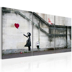 Tableau - Il ya toujours de l'espoir (Banksy) - triptyque fait partie des tableaux murales de la collection de worldofwomen découvrez ce magnifique tableau exclusif chez nous