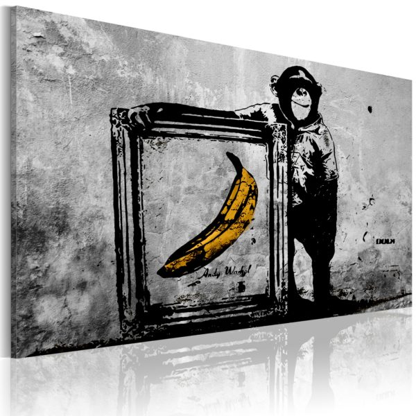 Tableau - Inspired by Banksy - black and white fait partie des tableaux murales de la collection de worldofwomen découvrez ce magnifique tableau exclusif chez nous