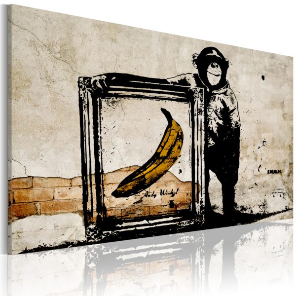 Tableau - Inspired by Banksy - sepia fait partie des tableaux murales de la collection de worldofwomen découvrez ce magnifique tableau exclusif chez nous