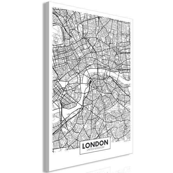 Tableau - Map of London (1 Part) Vertical fait partie des tableaux murales de la collection de worldofwomen découvrez ce magnifique tableau exclusif chez nous