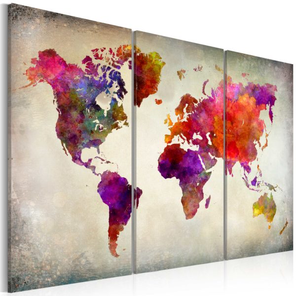 Tableau - Monde - mosaique de couleurs fait partie des tableaux murales de la collection de worldofwomen découvrez ce magnifique tableau exclusif chez nous