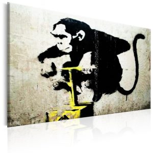 Tableau - Monkey Detonator by Banksy fait partie des tableaux murales de la collection de worldofwomen découvrez ce magnifique tableau exclusif chez nous