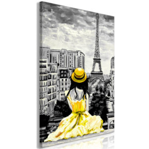 Tableau - Paris Colour (1 Part) Vertical Yellow fait partie des tableaux murales de la collection de worldofwomen découvrez ce magnifique tableau exclusif chez nous