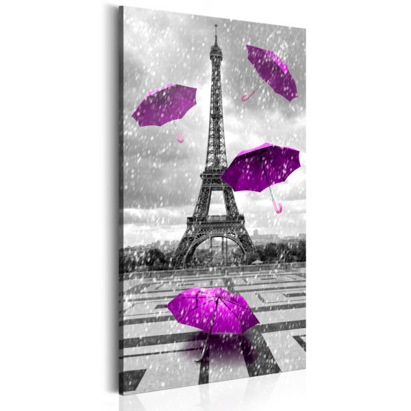 Tableau - Paris: Purple Umbrellas fait partie des tableaux murales de la collection de worldofwomen découvrez ce magnifique tableau exclusif chez nous