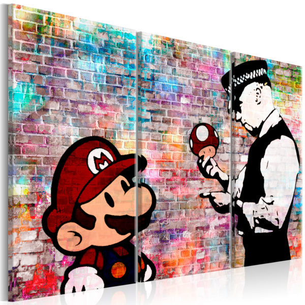 Tableau - Rainbow Brick (Banksy) fait partie des tableaux murales de la collection de worldofwomen découvrez ce magnifique tableau exclusif chez nous