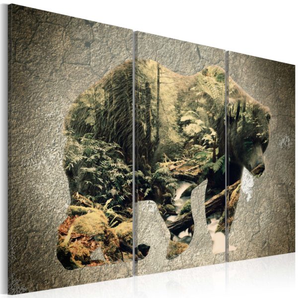Tableau - The Bear in the Forest fait partie des tableaux murales de la collection de worldofwomen découvrez ce magnifique tableau exclusif chez nous