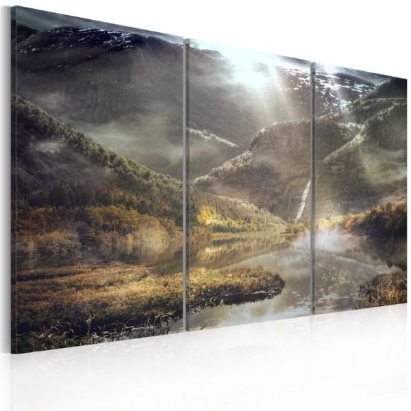 Tableau - The land of mists - triptych fait partie des tableaux murales de la collection de worldofwomen découvrez ce magnifique tableau exclusif chez nous