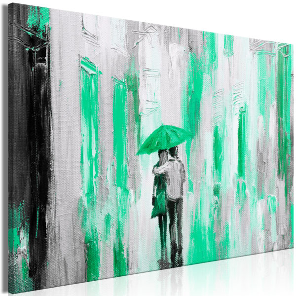 Tableau - Umbrella in Love (1 Part) Wide Green fait partie des tableaux murales de la collection de worldofwomen découvrez ce magnifique tableau exclusif chez nous