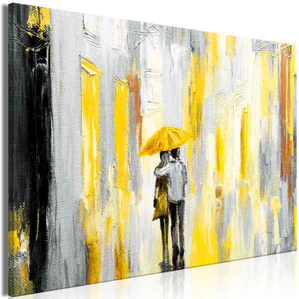 Tableau - Umbrella in Love (1 Part) Wide Yellow fait partie des tableaux murales de la collection de worldofwomen découvrez ce magnifique tableau exclusif chez nous