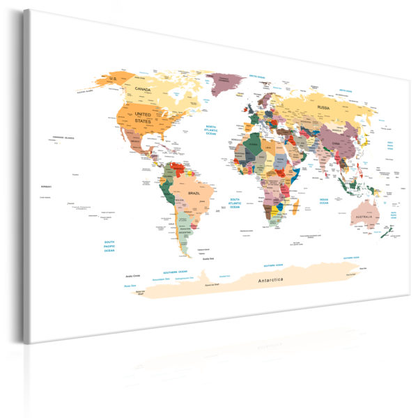Tableau - World Map: Travel Around the World fait partie des tableaux murales de la collection de worldofwomen découvrez ce magnifique tableau exclusif chez nous