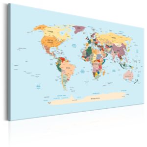 Tableau - World Map: Travel with Me fait partie des tableaux murales de la collection de worldofwomen découvrez ce magnifique tableau exclusif chez nous