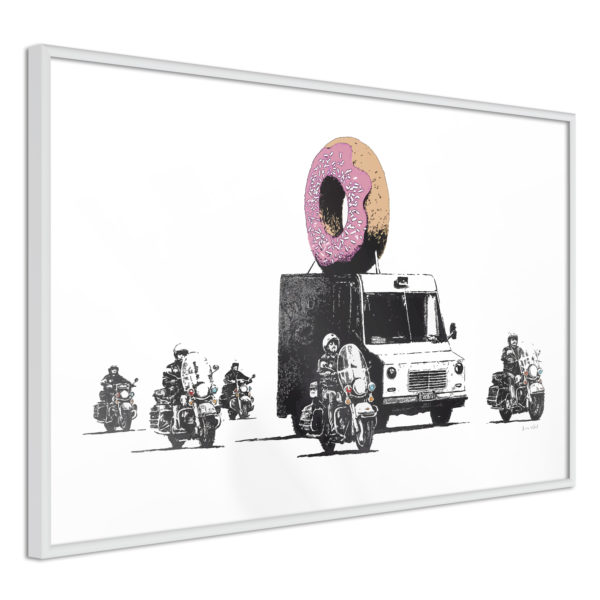 Apportez une nouvelle douche déco avec le Poster et affiche - Banksy: Donuts (Strawberry)