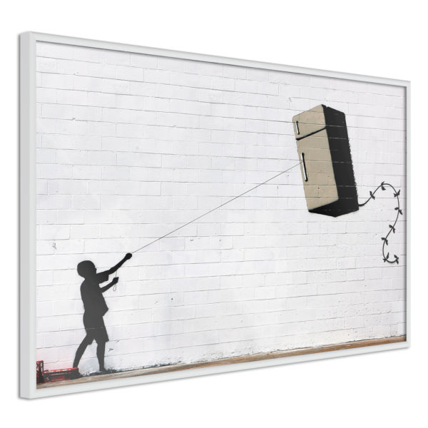 Apportez une nouvelle douche déco avec le Poster et affiche - Banksy: Fridge Kite