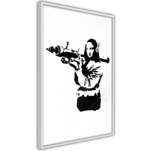Apportez une nouvelle douche déco avec le Poster et affiche - Banksy: Mona Lisa with Bazooka II