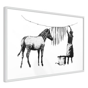 Apportez une nouvelle douche déco avec le Poster et affiche - Banksy: Washing Zebra Stripes