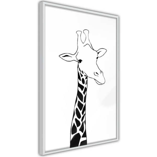 Apportez une nouvelle douche déco avec le Poster et affiche - Black and White Giraffe