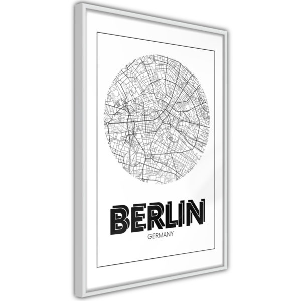 Apportez une nouvelle douche déco avec le Poster et affiche - City Map: Berlin (Round)