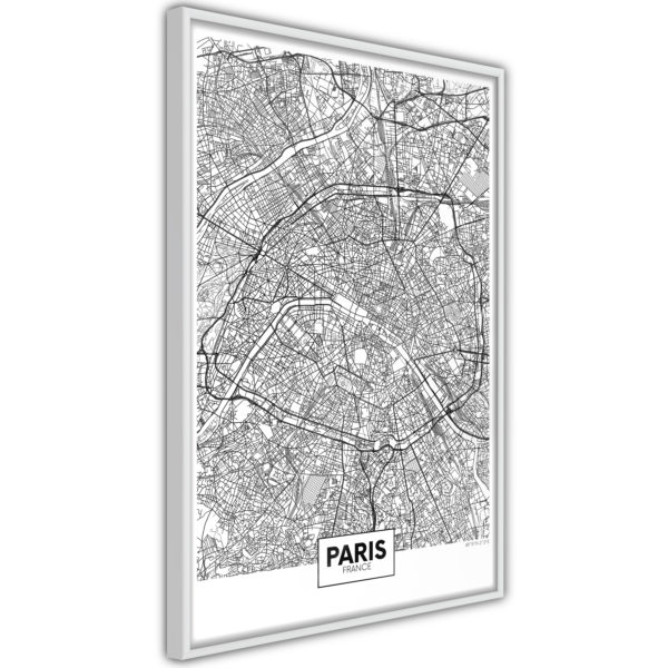 Apportez une nouvelle douche déco avec le Poster et affiche - City Map: Paris