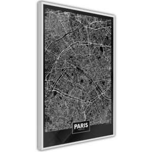 Apportez une nouvelle douche déco avec le Poster et affiche - City Map: Paris (Dark)