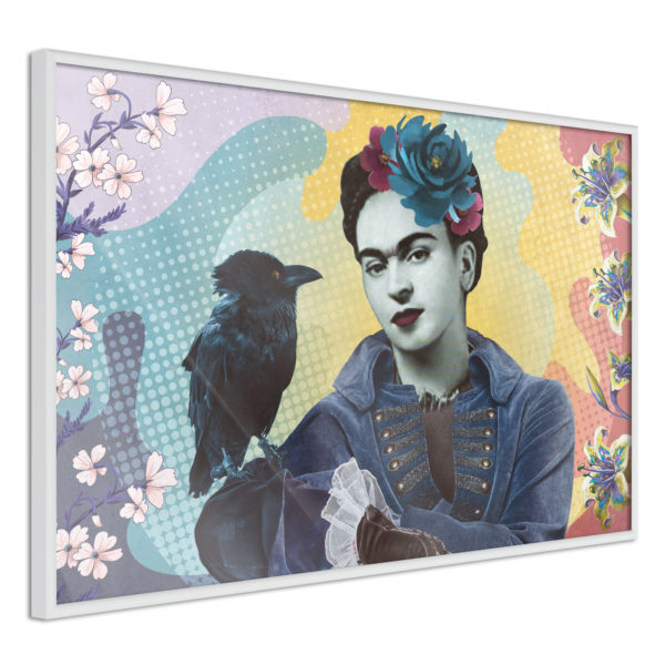 Apportez une nouvelle douche déco avec le Poster et affiche - Frida with a Raven