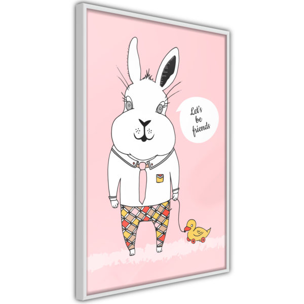 Apportez une nouvelle douche déco avec le Poster et affiche - Friendly Bunny