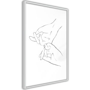 Apportez une nouvelle douche déco avec le Poster et affiche - Joined Hands (White)