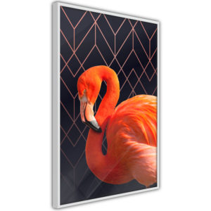 Apportez une nouvelle douche déco avec le Poster et affiche - Orange Flamingo