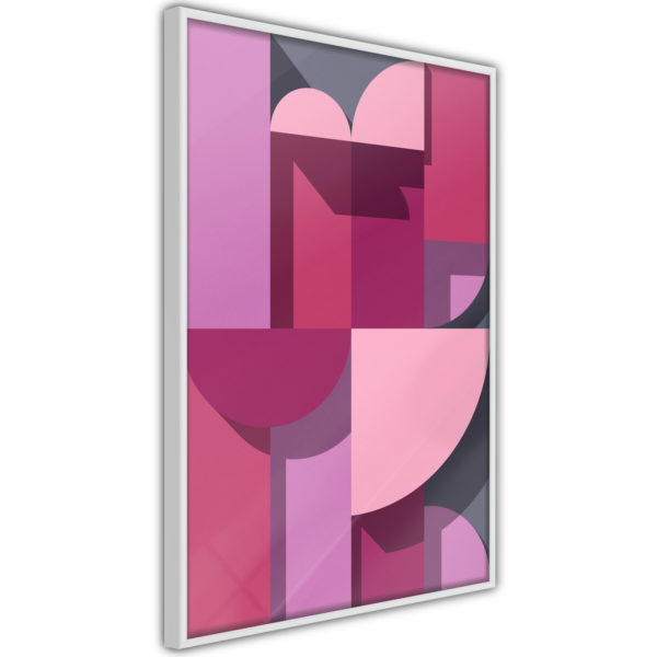Apportez une nouvelle douche déco avec le Poster et affiche - Pink Geometry