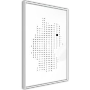 Apportez une nouvelle douche déco avec le Poster et affiche - Pixel Map of Germany
