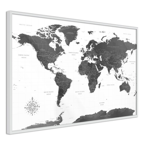 Apportez une nouvelle douche déco avec le Poster et affiche - The World in Black and White