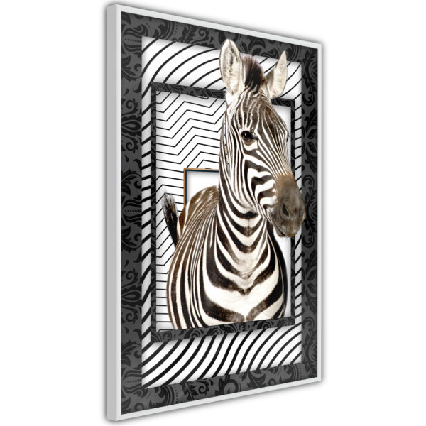 Apportez une nouvelle douche déco avec le Poster et affiche - Zebra in the Frame