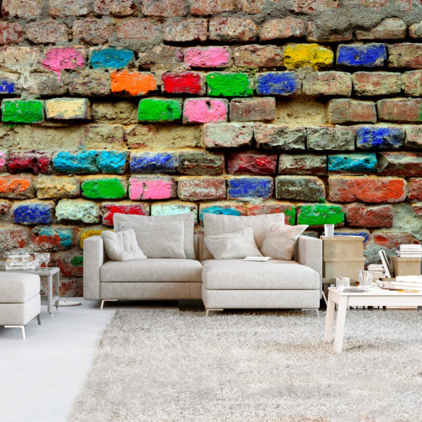 Papier peint adhésif - Colourful Bricks