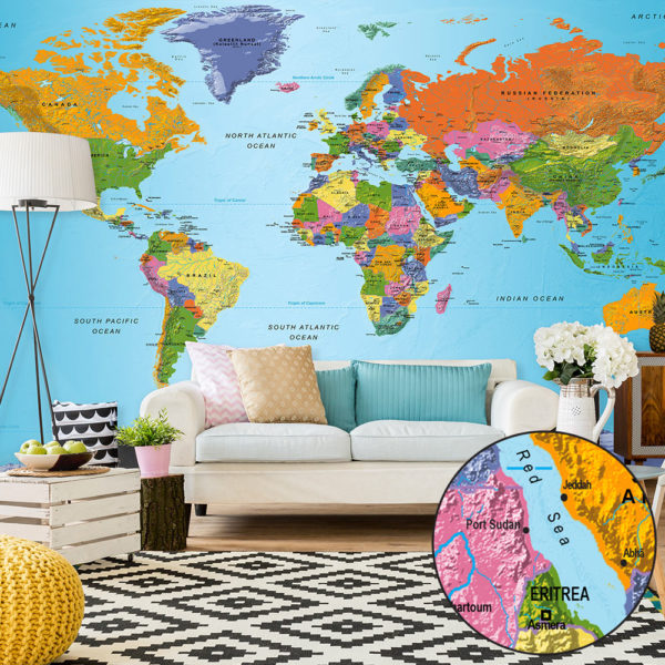 Papier peint XXL - World Map: Colourful Geography II