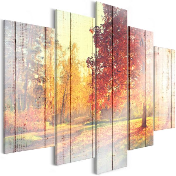 Tableau décoratif : Autumn Sun (5 Parts) Wide en hq