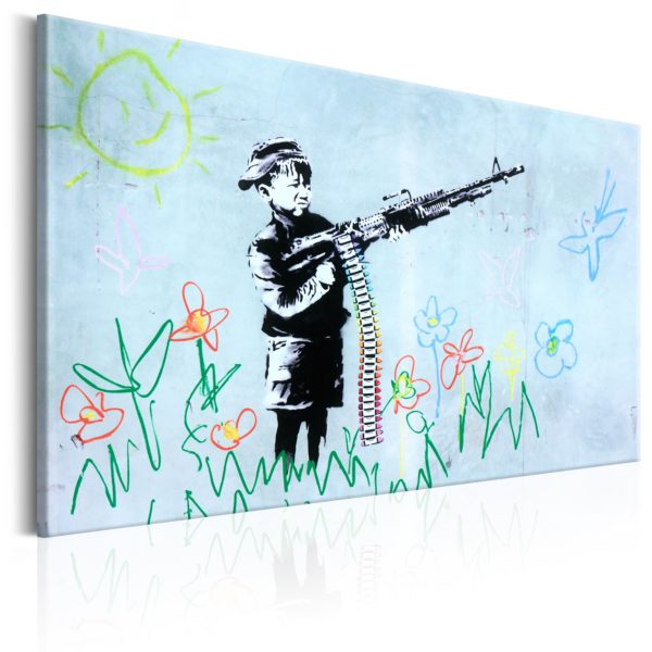 Tableau décoratif : Boy with Gun by Banksy en hq