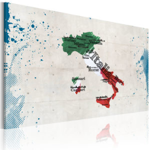 Tableau décoratif : Carte de l'Italie en hq