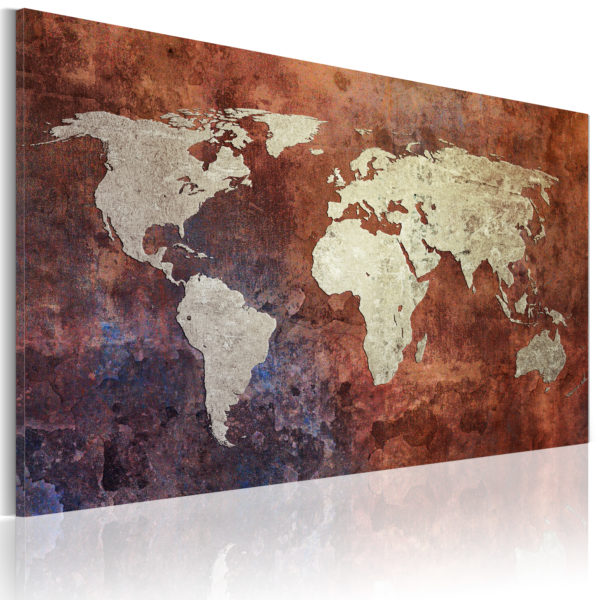 Tableau décoratif : Carte du monde dorÃ©e en hq