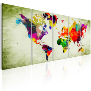 Tableau décoratif : Colourful Continents en hq