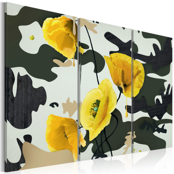 Tableau décoratif : Coquelicots peints - Triptyque en hq