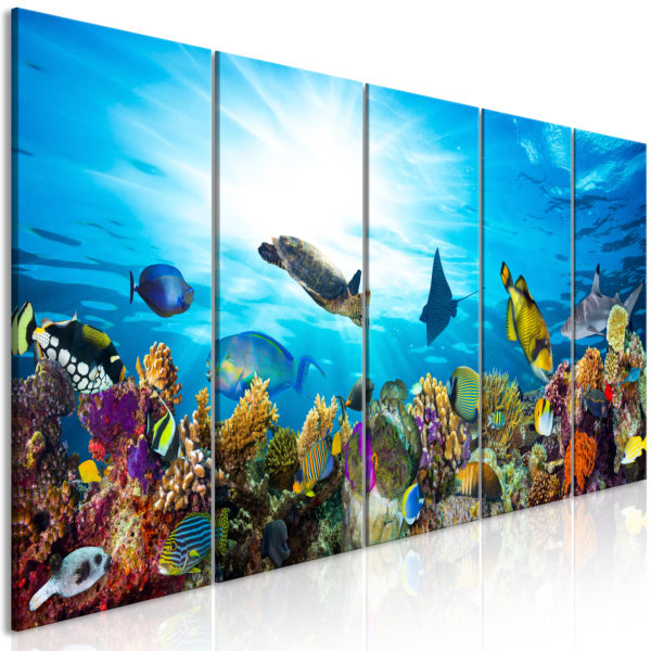 Tableau décoratif : Coral Reef (5 Parts) Narrow en hq