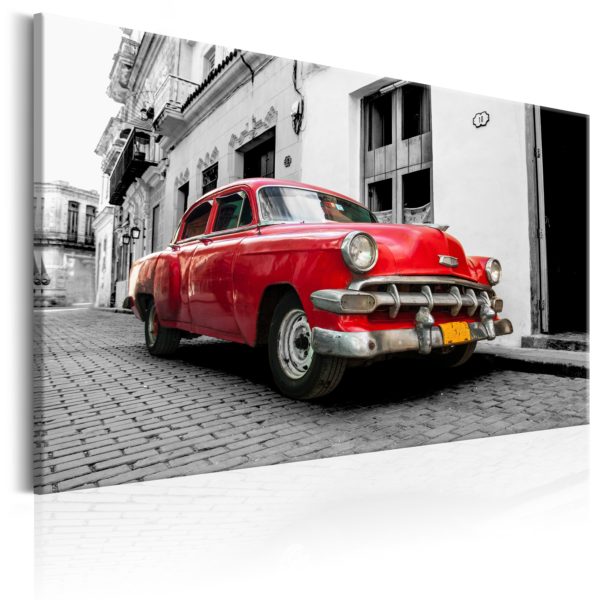 Tableau décoratif : Cuban Classic Car (Red) en hq