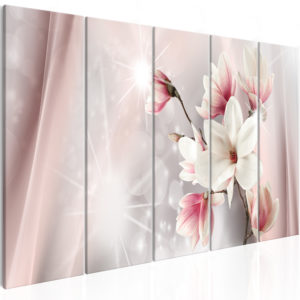 Tableau décoratif : Dazzling Magnolias (5 Parts) Narrow en hq