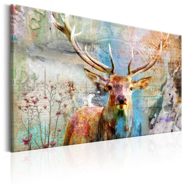 Tableau décoratif : Deer on Wood en hq
