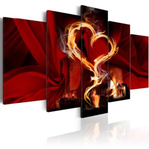 Tableau décoratif : Flames of love: heart en hq