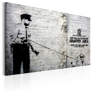 Tableau décoratif : Graffiti Area (Police and a Dog) by Banksy en hq