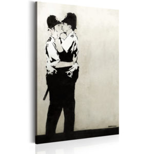 Tableau décoratif : Kissing Coppers by Banksy en hq