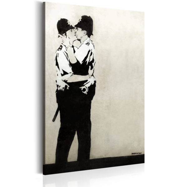 Tableau décoratif : Kissing Coppers by Banksy en hq