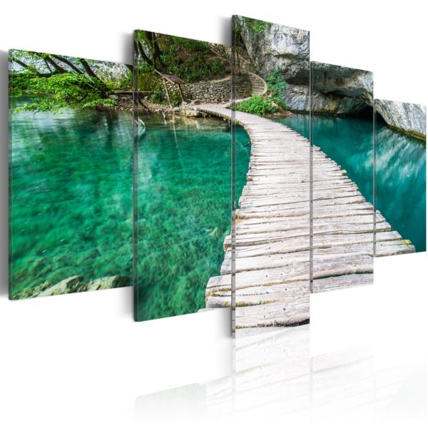 Tableau décoratif : Lac turquoise en hq