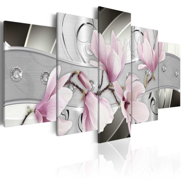 Tableau décoratif : Magnolias en acier en hq
